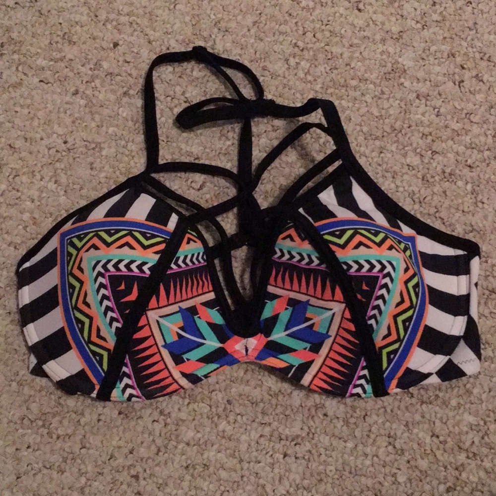 PINK Printed Swim Top